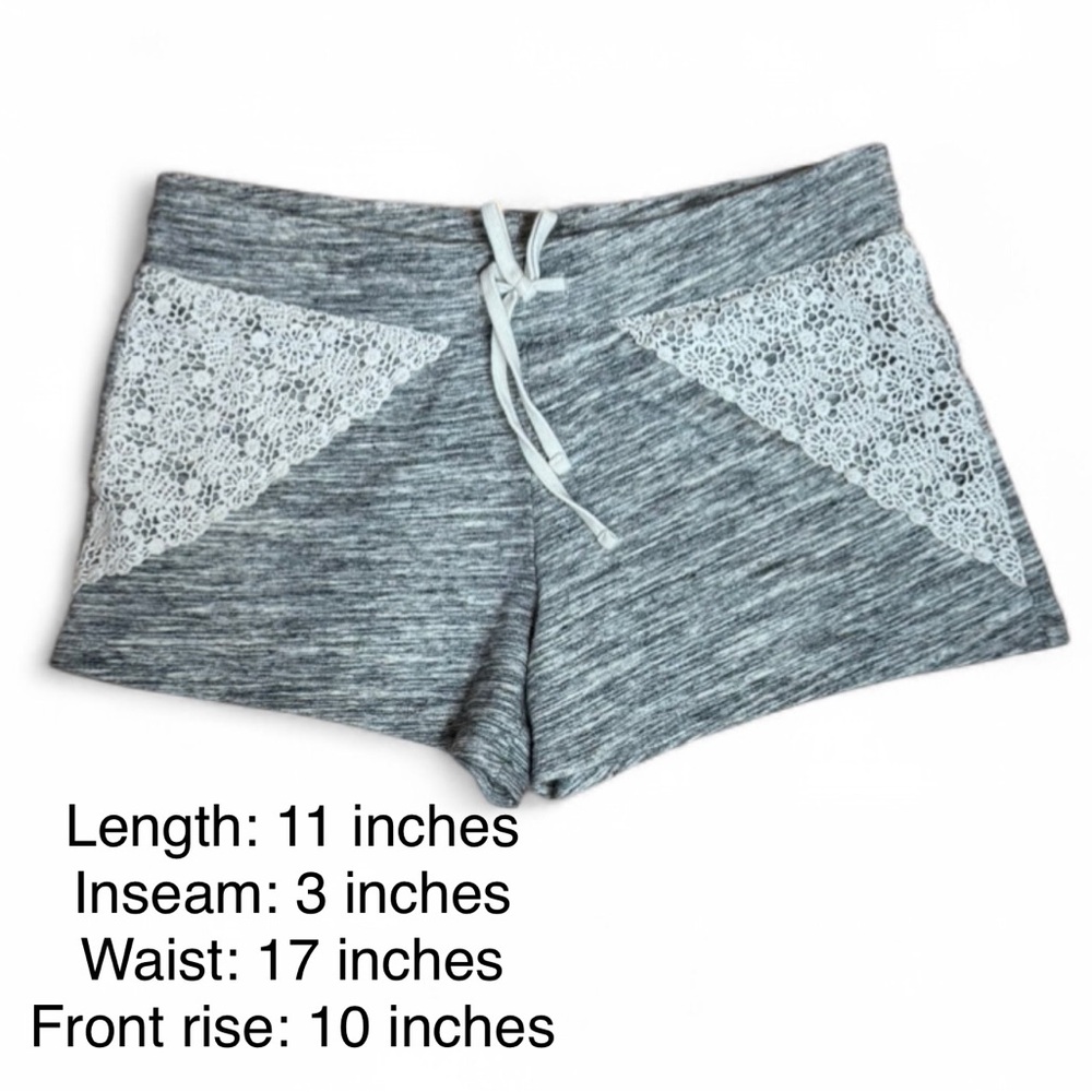 Mossimo Supply Co. Gray Women's Athletic Shorts with Lace Detail